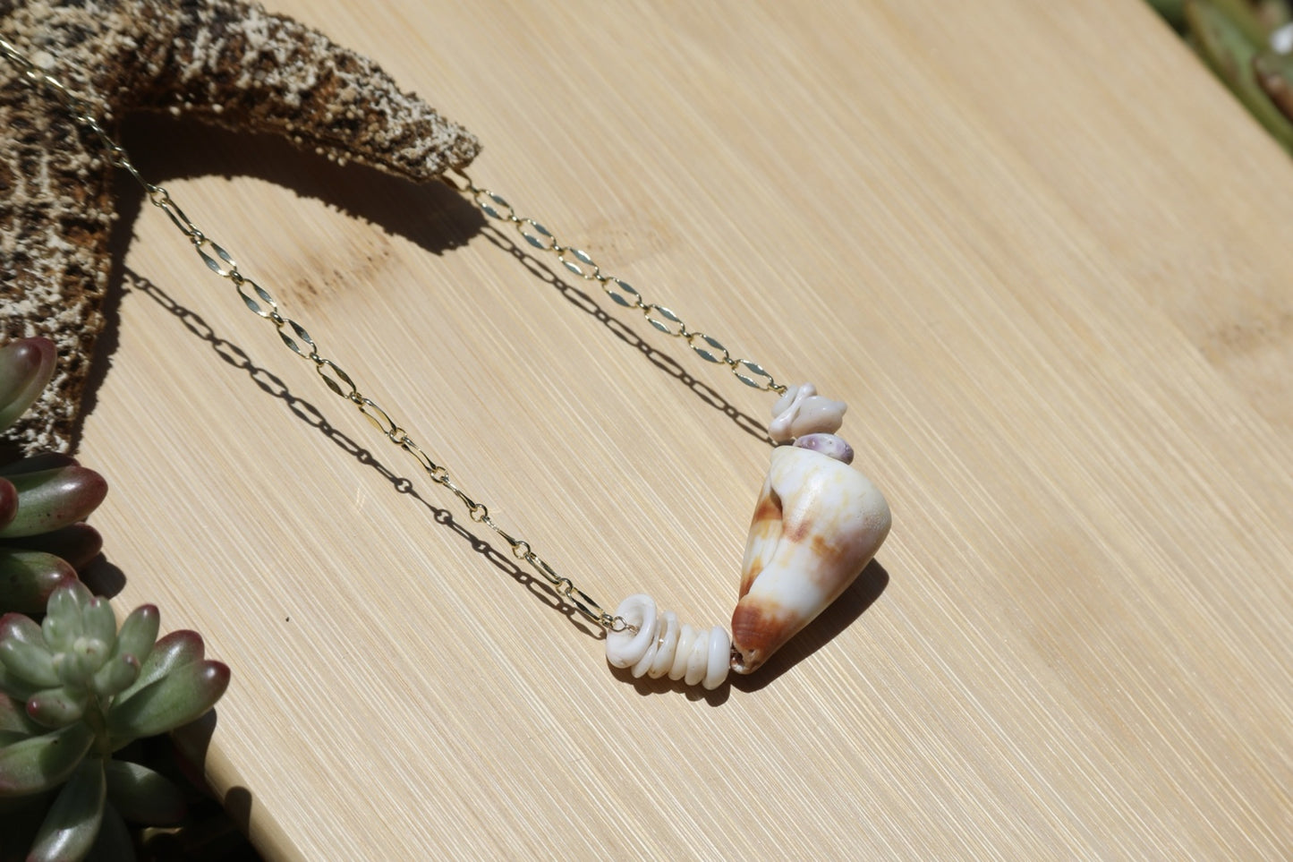 Japanese Cone Shell Puka Necklace